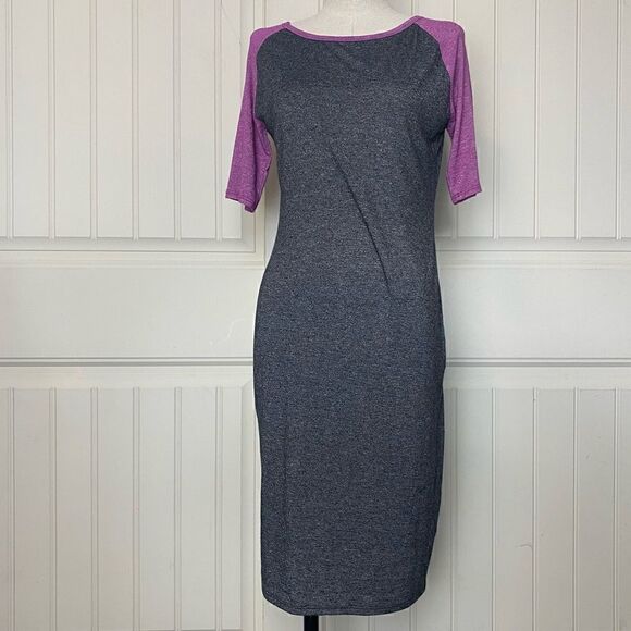 Lularoe - Julia - womens Bodycon dress - size small - purple and gray. - Picture 10 of 10